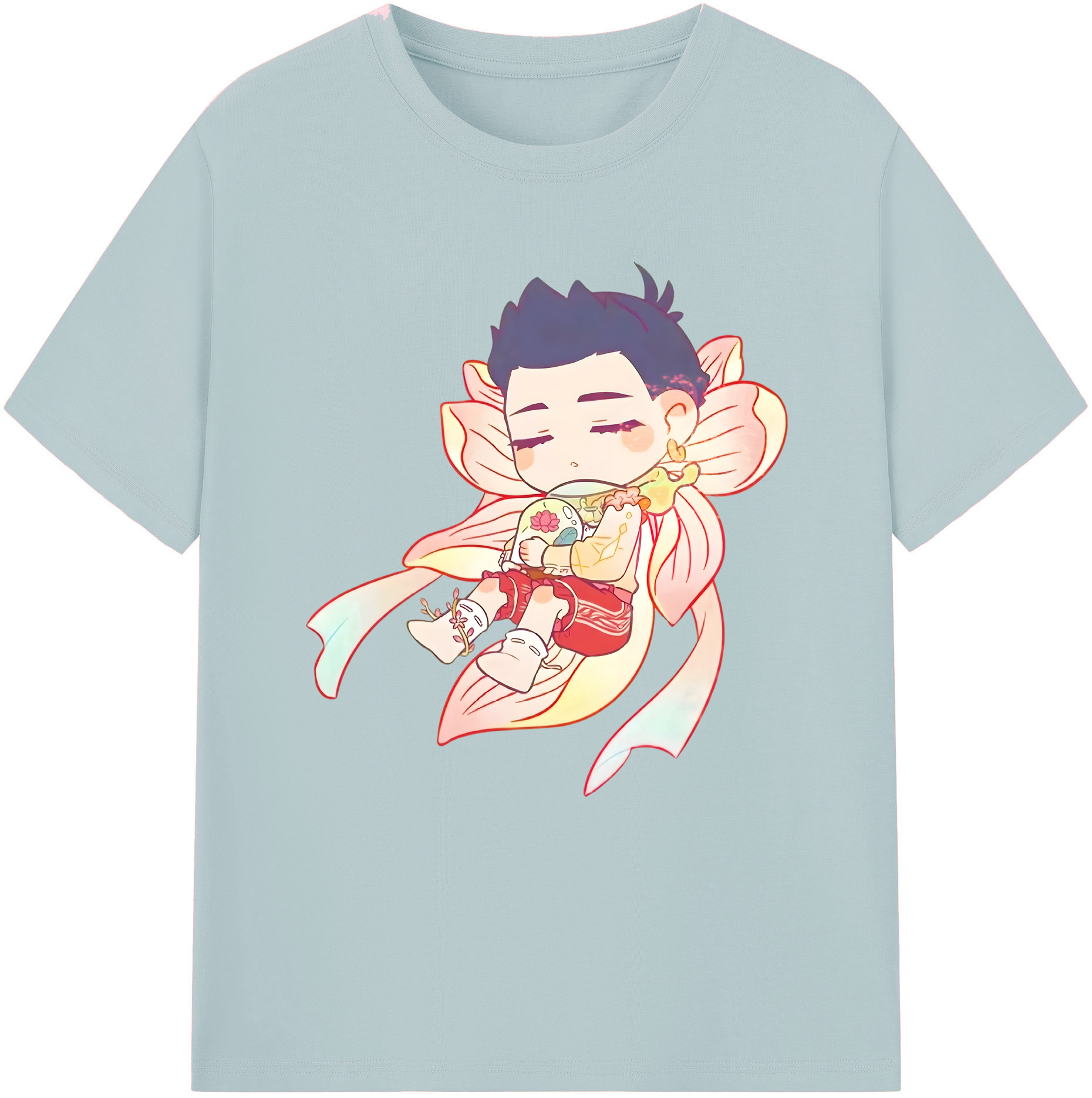 （画像用） Ne Zha 2 ナタ 魔童の大暴れ 綿100％半袖Tシャツ（フロントプリント）